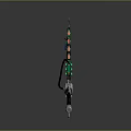 Sci Fi Tech Inspired Sword With Purple Glowing Blade And Green Circuit Details