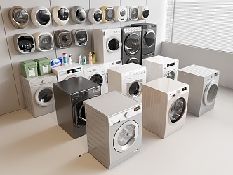 Drum washing machine wall-mounted washing machine mini washing machine washing and drying machine dryer 3d model