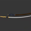 Traditional Japanese Katana With Ornate Gold Blue Hilt Scabbard And Sharp Metallic Blade