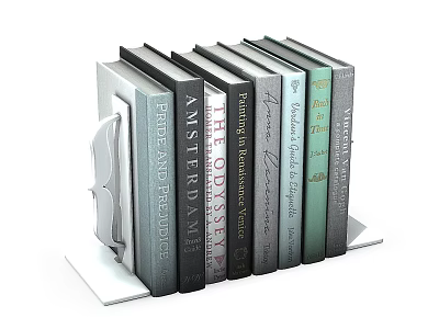 Books 3d model
