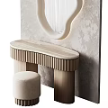 Modern Dressing Table Dressing Stool Combination 3d model