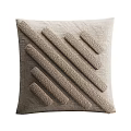 Neutral Tan Throw Pillows With Circular Diagonal Vertical And Horizontal Textured Patterns For Home Decor 3d model