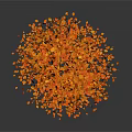 Vibrant Autumn Orange Yellow Falling Leaves Scattered On Dark Background
