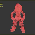 Stylized Game Movie Character With Yellow Black Hooded Outfit White Belt And Thick Soled Shoes
