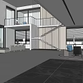 Modern Office Interior Design With Open Layout Staircase And Lounge Furniture