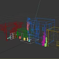 Detailed Urban Building Models With Brick Walls Graffiti Windows And Air Conditioners