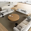 Modern Sofa Coffee Table Combination Sofa Coffee Table 3d model