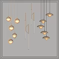 Modern Pendant Lights With Various Shapes And Metallic Finish For Interior Decoration