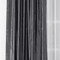 Black Curtains with White Sheer Curtains for Window Allowing Natural Light