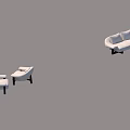 Modern Two Seater Sofa Beige Fabric With Black Wooden Legs and Matching Cushions Design