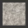 Gray Textured Floor Display Space With Metal Frames And Modern Chandelier Fixture 3d model
