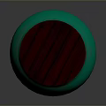 Intricate Hand Carved Green Jar With Red Wooden Lid And Glossy Surface