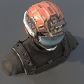 Sci-fi Warrior Explorer Helmet Robocop Future Warrior Miner Low Face Number Low Model Simple Model Game Sub-era Movie and TV Level Super Realism 3d model