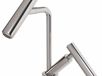 Modern Chrome Faucet with Flexible Swivel Spout and Ergonomic Handle Design 3d model