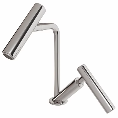 Modern Chrome Faucet with Flexible Swivel Spout and Ergonomic Handle Design 3d model