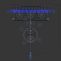 Concert Stage Design With Wing Decorations Blue Purple Lighting And Steps