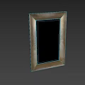 Elegant Ribbed Metal Frame Mirror for Modern Home Interior Decor