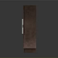 Modern Cabinet Furniture With Gray Brown Panels Glass Door And Metal Handles