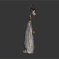 Decorative Ornament Combination with Ornate Headdress Long Patterned Dress and Textured Detail for Home Decor