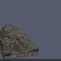 Military Tank With Heavy Armor Turret Long Cannon Barrel And Durable Tracks