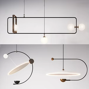 Modern chandelier 3d model