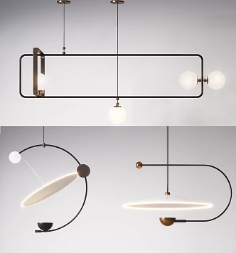 Modern chandelier 3d model