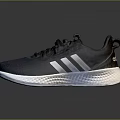 Navy Blue Lace Up Sports Shoes With White Stripes And Lightweight Cushioned Sole