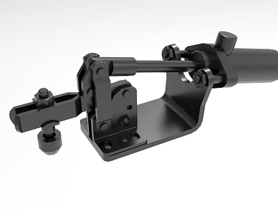 Industrial Equipment Metal Bracket with Adjustable Components and Bolt Fixings 3d model