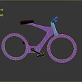 Purple Bicycle With Modern Sleek Frame And Reflective Surface Design 3d model