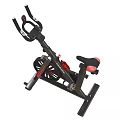 Black And Red Stationary Exercise Bike With Modern Design For Home Gym Fitness