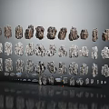 Collection of Rock Specimens in Multiple Shapes and Textural Variations 3d model