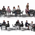 People Sitting At Tables With Chairs In Indoor Social Gathering Area