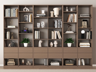 Bookcase Book Ornaments Book Decorative Cabinet 3d model