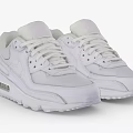 White Casual Athletic Sneakers With Air Cushion Comfortable Stylish Shoes