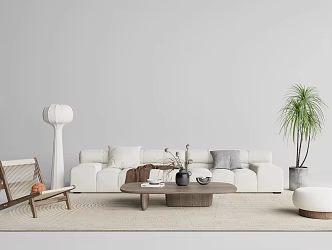 Quiet Sofa Tea Table Combination Sofa Combination 3d model