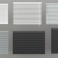 Modern Window Blinds In Multiple Colors And Styles For Home Window Decoration 3d model
