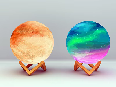 Modern Table Lamp Moon Planet Decorative Table Lamp 3d model