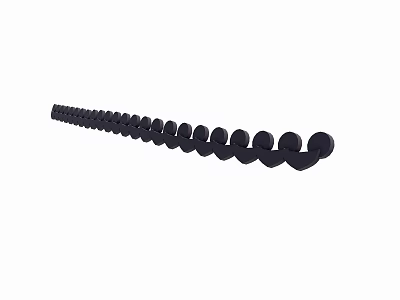 Black Spiral Linked Flexible Strip For Industrial And Home Use 3d model