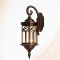 Vintage Bronze Wall Lamp With Arched Grille And Curved Top Decoration