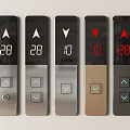 Modern elevator switch elevator button key elevator outgoing call box elevator floor display outgoing call box panel elevator display 3d model