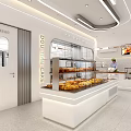 Modern Bakery Specialty Store With Fresh Bread Pastries And Glass Display Counters