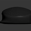 Modern Wireless Computer Mouse With Gray Mesh Texture Surface And Ergonomic Design