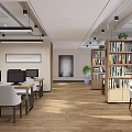 modern library 3d model