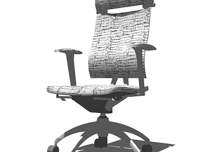 Ergonomic Office Chair With Adjustable Backrest Armrests And Swivel Base With Caster Wheels 3d model