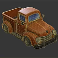 Electric Toy Orange Vintage Pickup Truck Classic Retro Kids Play Vehicle Design