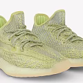 Light Green Casual Sports Sneakers With Knitted Upper And Transparent Sole Design