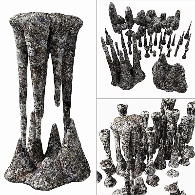 Garden Rock Ornaments With Various Shapes And Natural Rough Texture For Landscape Decoration 3d model