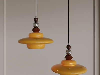 Middle Cream Walnut Chandelier model