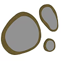 Boca modern decorative mirror mirror decorative mirror dressing mirror basin mirror wall hanging shaped mirror 3d model