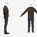 Brown Leather Jacket With Black T Shirt Blue Jeans Black Gloves Brown Boots And Glasses